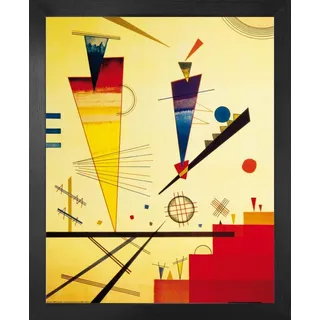1art1 Wassily Kandinsky Poster Kunstdruck Bild und MDF-Rahmen - Fröhliche Struktur, 1926 (50 x 40cm)