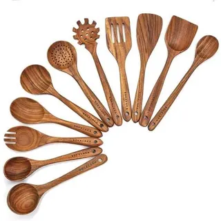 Holzlöffel Holzspatel Küchenutensilien 11teilig 1-11