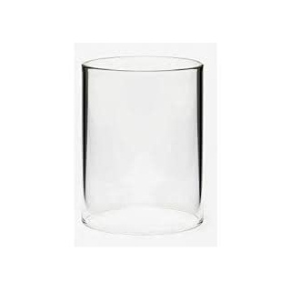Glas Zylinder ohne Boden mundgeblasen Ersatzzylinder aus Glas Windlicht Grablicht Wunschanfertigung nach Maß Öffnung unten Oben 12 cm Höhe 21 cm Wandstärke 4 mm