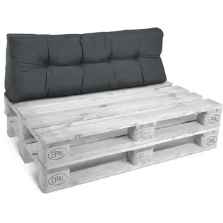 Beautissu Palettenkissen 120 x 40 x 20 cm grau 1 St.