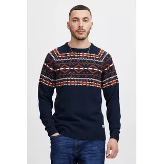 Blend Strickpullover BHNilas Weihnachtlicher Grobstrickpullover blau XL (56)