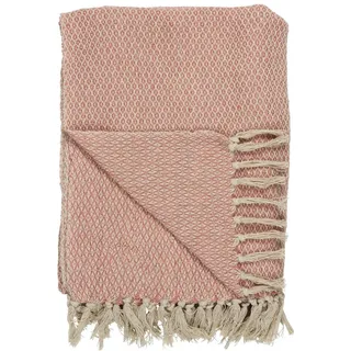Sommerdecke Karomuster creme/coral sands