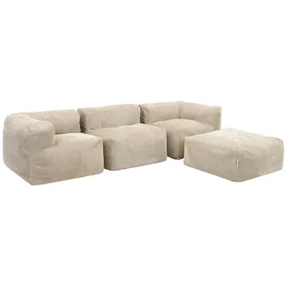 I.C.O.N. icon Sitzsack-Sofa, Beige, Textil, 4-Sitzer, 550x68x100 cm, Wohnzimmer, Hocker, Sitzsäcke, XXL Sitzsäcke