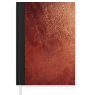 MuchoWow Notizbuch Leder - Lederoptik - Braun - Hell, Notebook, Notizblock a5, Tagebuch, Journal Liniert braun