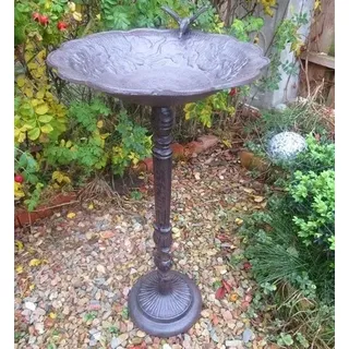 GROSSE VOGELTRÄNKE VOGELBAD ANTIK STIL GARTENDEKO LANDHAUSSTIL GUSSEISEN NEU