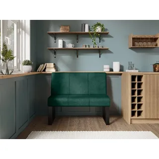 JKG Meble Essbank fur Kuche - Sitzbank Esszimmer - Modern Esszimmerbank Küche - Stoff Velours - gepolsterte Küchensofa - Grün - 100cm