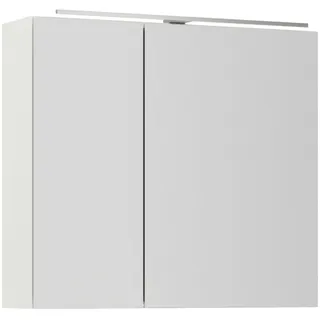 nobilia® Spiegelschrank Prina (inkl. Beleuchtung mit Dimmerfunktion) in Breiten 60, 80, 100 und 120 cm weiß 80 cm x 72 cm x 21 cm