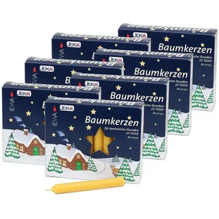 Ebersbacher Kerzenfabrik Duftkerze 7 Päckchen - 140 Baumkerzen - Ø 13 mm Länge 105 mm - 20 / 250 - Natur