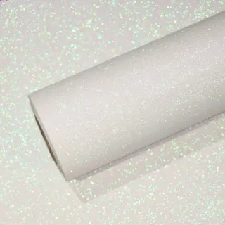 VEELIKE Weiß Glitzerfolie Selbstklebend 40cm×900cm Klebefolie Glitzer Tapete Schlafzimmer Möbelfolie Glitzer Deko Glitzerpapier Wandtapete Luxus Dekorfolie für Möbel Wohnzimmer Möbelklebefolie