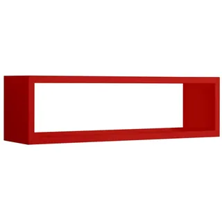 MODULARREDO | REGOLO Wandregal, Hängeschrank Badezimmer, Wandregal, Wandregal, 60 x 17 x 15,5 cm, Rot - Made in Italy