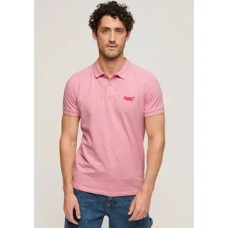 Poloshirt SUPERDRY "CLASSIC PIQUE POLO" Gr. XXL, pink (light marl) Herren Shirts Kurzarm