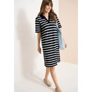 Cecil Strickkleid Knielang Ajourstrick Blau L