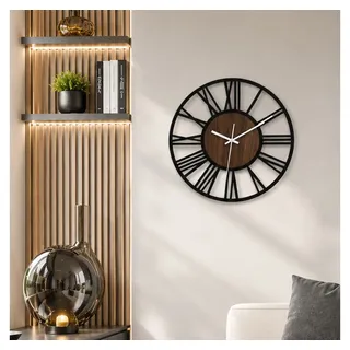 wall-art Industrielle Wanduhr 40 cm 40-001 braun