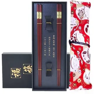 2 Paar 24cm Fiberglas-Essstäbchen,Wiederverwendbare Chinesische Stäbchen, Stäbchen zum essen,Japanisch Chopsticks,Sushi Stäbchen Set Chopsticks Au