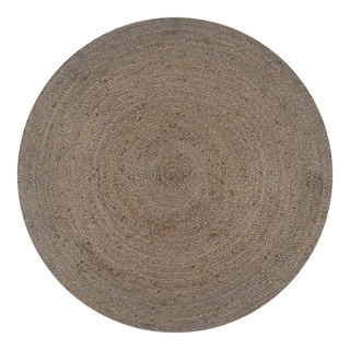 Teppich Handgefertigt Jute Rund 90 cm Grau, furnicato, Runde grau