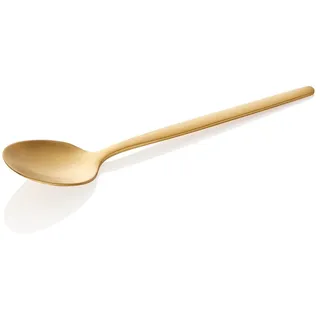 WAS Germany - Kaffeelöffel Set ALEX GOLD, mit gold, matter PVD Beschichtung, 13,5 cm, Set á 12 Stück, Chromnickelstahl 18/10