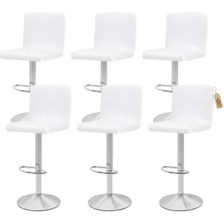 Showgeous 6 Stück Bar Stuhlhussen,Barhocker Abdeckungen Stretch Abnehmbare Esszimmerstuhl Abdeckungen für Kneipentheke,Dining Chair Barhocker Zähler Schonbezüge Esszimmer Stuhl Schonbezug(Cremeweiß)