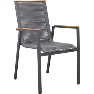 bene living Alicante Stapelsessel 57 x 60 x 90 cm grau