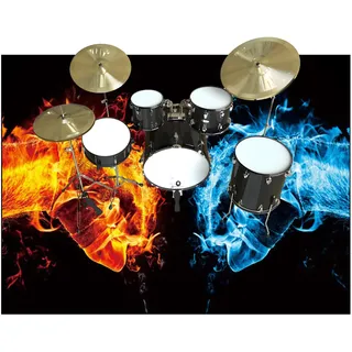 Schlagzeug Teppich rutschfest Schlagzeugteppich Schalldicht Drum Teppich Matte Innen und Außen Elektronisches Jazz Schlagzeug Kit für Bass Snare Drum Outdoor Schallschutz Akustik Teppich 230 x 180 cm