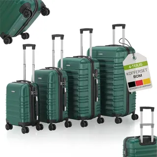 Juskys Rom Koffer-Set 4-tlg. dunkelgrün