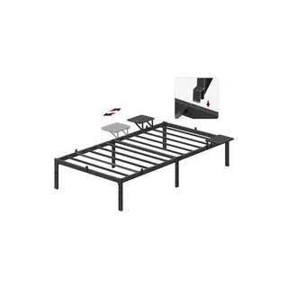 VASAGLE Doppelbettgestell 90 x 200 cm Schwarz