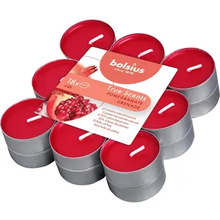 Bolsius Duftteelichter True Scents 18er-Pack Granatapfel