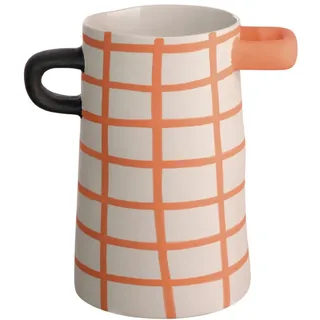 ASA Selection Vase Orange Kariert Rayu