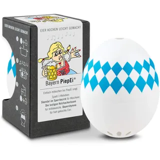 Bayern PiepEi - Singende Eieruhr zum Mitkochen - Eierkocher für 3 Härtegrade - Bayrische Geschenke - Lustiges Kochei - Musik Eggtimer - Brainstream