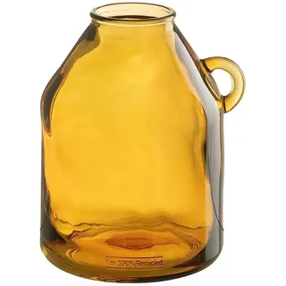 VASE HENKEL Zylinder Glas Ocker SMALL