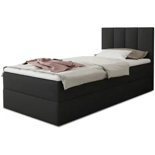 Sofnet Boxbett, Schwarz, Textil, H3, Rechteckig, 120x200 cm, Schlafzimmer, Betten, Boxspringbetten