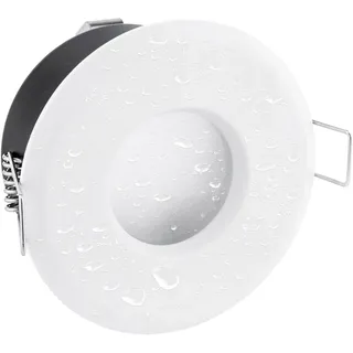 linovum extra flacher Deckenspot in rund weiß inkl. LED Modul 4W warmweiß - Einbaustrahler IP65 Wasserschutz für Bad & Außen