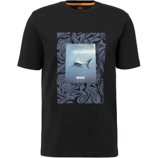 T-Shirt BOSS ORANGE "Te_Tucan" Gr. XL, schwarz (black001) Herren Shirts T-Shirts mit großem Aufdruck