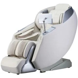 Home Deluxe Massagesessel ALVINA Premium Webstoff 76,7 x 157 x 116 cm Grau mit Wärmefunktion