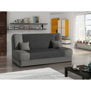 Mirjan24 Schlafcouch 2-Sitzer Grau