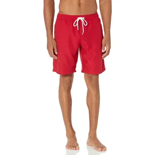 Amazon Essentials Herren Badehose, Schnell Trocknend, 23 cm, Rot, XL