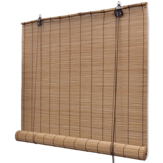 Seitenzugrollo Bambus,Lichtschutz, Sonnenschutz, Bambusrollo,viele Größen, DOTMALL braun