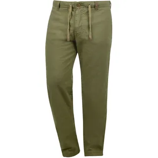 Leinenhose INDICODE "Leinenhose IDIves", Herren, Gr. XL, N-Gr, grün (schwarz olive), Obermaterial: 55% Leinen LI. 45% Baumwolle CO., Hosen