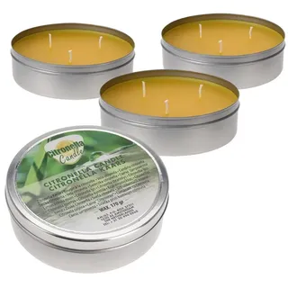 Spetebo Citronella 3-Docht Kerze 11 cm gelb 12 St.