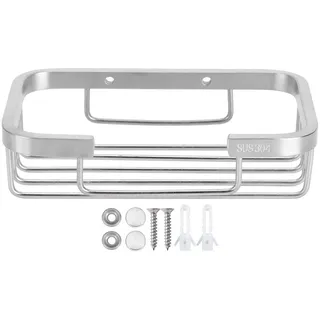 Seifenschale Edelstahl Wandmontage, Robuste Seifenablage aus Rostfreiem Edelstahl für Badezimmer, Dusche, Küche und Balkon, Elegantes Design 15x9,5x4 cm