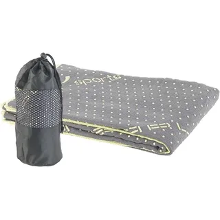 PEARL sports 2in1-Mikrofaser-Yoga-Handtuch & Auflage, saugfähig, rutschfest, blau
