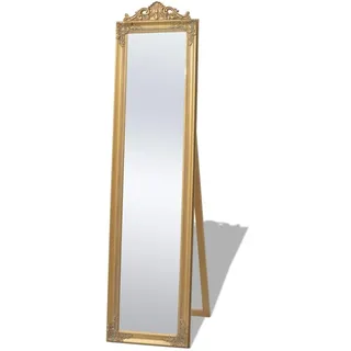 vidaXL Standspiegel Ankleidespiegel im Barock-Stil Landhaus Antik 160x40 cm Gold