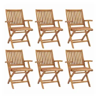 vidaXL Gartenstuhl 60,8 x 117,9 x 23,9 cm braun 6 St.