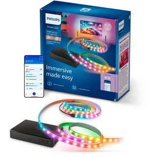 Philips Smart Lighting 8K mit TV Backlight für 55–65 Zoll HDMI 2.1 Sync Box RGBIC
