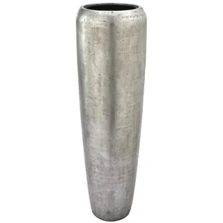 Flingora Bodenvase Cleo, mit Einsatz - Fiberglas - Indoor - Silber - Höhe 117 cm silberfarben Ø 34 cm x 117 cm