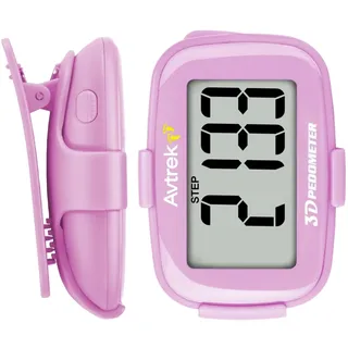 3D Schrittzähler Clip Pink Lauf Wandern Pedometer Fitness Tracker Batterie 3D