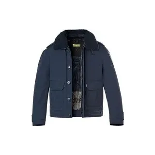 Blauer. USA Herren Jacke blau Mikrofaser unifarben, blau, Herbst/Winter 2024/2025
