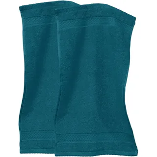 Erwin Müller Gästetuch Friedrichshafen 2er- Pack, 100% Baumwolle Petrol Größe 30x50 cm - Premium-Qualität, unvergleichlich saugfähig, hautsympatisch, formstabil (weitere Farben)