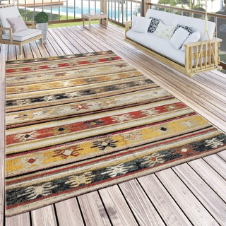 Paco Home In- & Outdoor Teppich Modern Jelle Print Terrassen Teppich Gelb, Grösse:240x340 cm