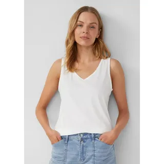 s.Oliver Jersey-Top Weiß 3XL
