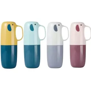 4 Stück Zahnbürstenetui, Reise Wasser Becher Set Tragbar, Reise Zahnputzbecher, Reise Zahnputzbecher Kinder, Zahnbürsten Etui Kinder, 4 Farben, Aus